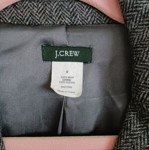 Jcrew size 0 Grey wool blazer